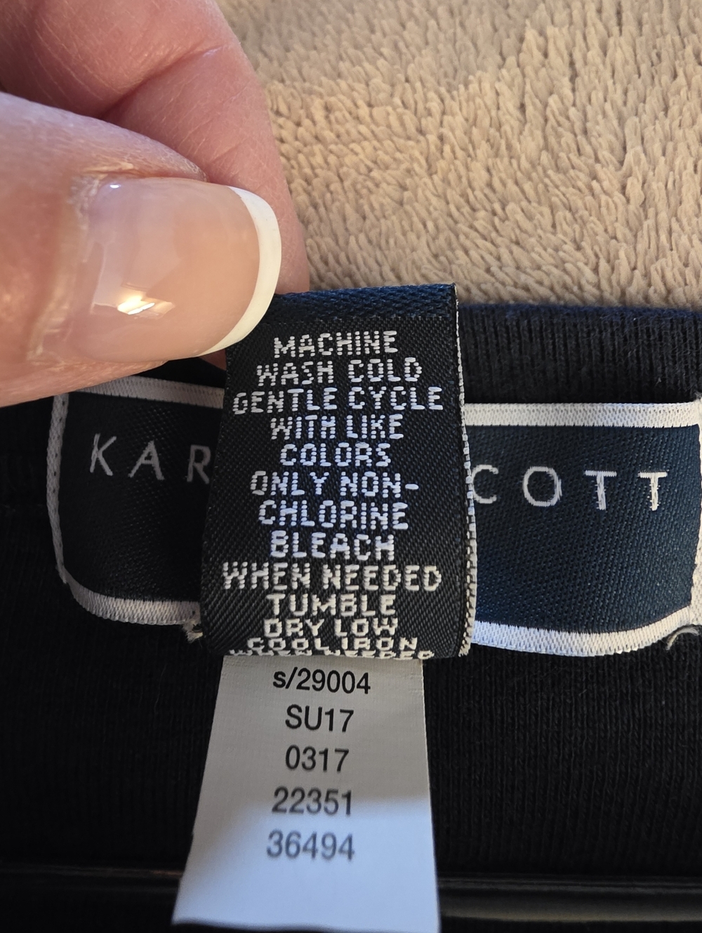 EUC Karen Scott Short-Sleeve A-Line Dress - Navy - Size XL - Picture 4 of 4
